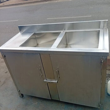 Cabineted Double Stainless Steel Sink