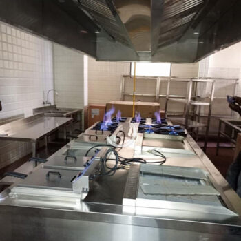 Stainless Steel Kitchen Hood and Combined Cooking Unit